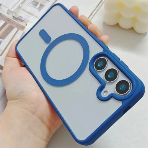 Image de Étui Magnétique Givré pour Galaxy S25/S24/S23/S22 - Protection & Charge Sans Fil