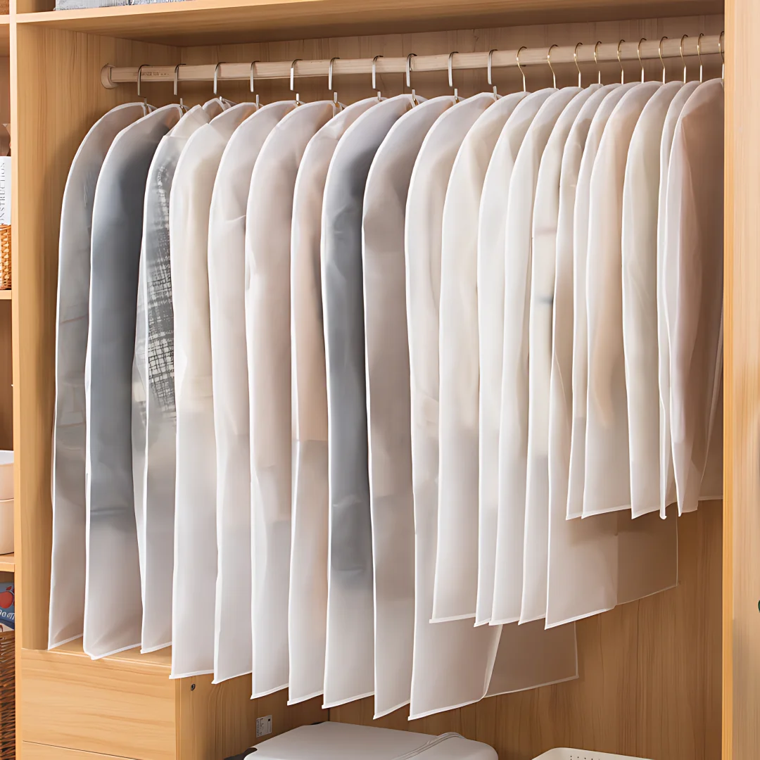 Bild von Waschbare Kleidungshüllen für Hochzeitskleider, Anzüge und Mäntel – 1/3/5/10 Stück, staubdichte Hängetaschen für Kleiderschrank-Organisation