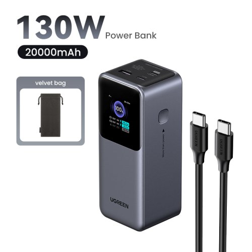 Immagine di UGREEN Nexode 200W 25000mAh Power Bank Batteria esterna portatile PD PowerBank per MacBook Pro per iPad Stazione di alimentazione a ricarica rapida
