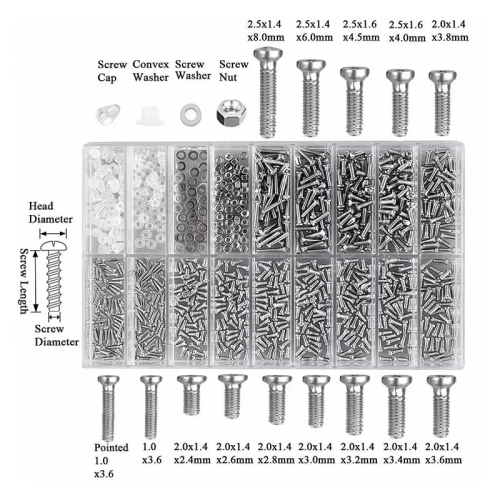 Bild von Ultimatives 18-in-1 Brillenreparatur-Set mit Präzisionsschrauben, Nasenpolstern, Abstandshalterkappen und rahmenlosen Schrauben für einfache Brillenverstellung und Pflege