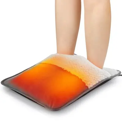 Image de Coussin Chauffant Portable pour Pieds - 9 Vitesses & Peluche Douce
