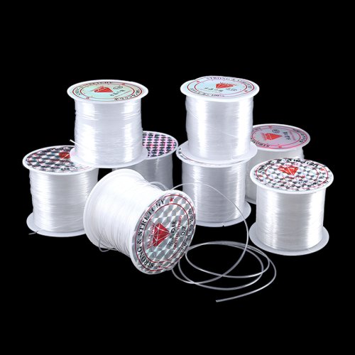 Imagen de Hilo de Cuerda para Joyería de 100 metros con Cuentas de Cristal de Plástico - Ideal para Fabricación Manual de Pulseras y Collares