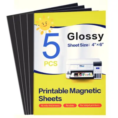 Image de Feuilles Magnétiques Imprimables 4x6 Pouces - Pour Réfrigérateur