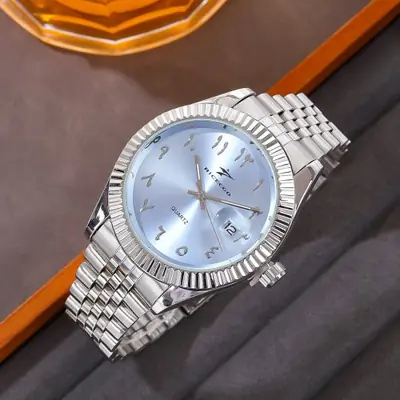 Image de Montre Homme Luxe Acier Inoxydable - Design Élégant & Fonctionnel