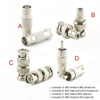 Image de Connecteurs BNC & RCA pour Vidéosurveillance - Pack de 2, 5 ou 10 Pièces