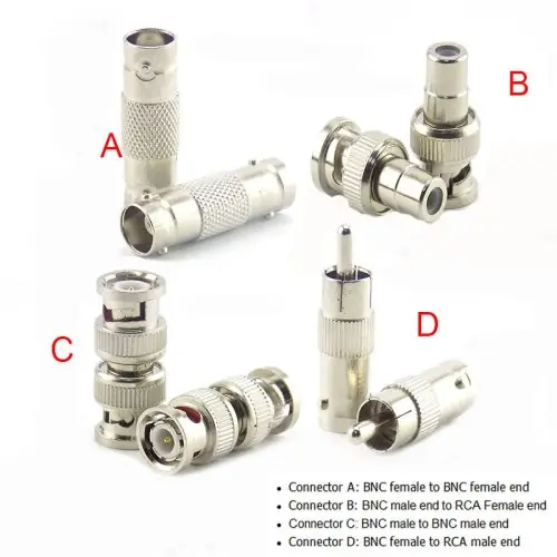 Image de Connecteurs BNC & RCA pour Vidéosurveillance - Pack de 2, 5 ou 10 Pièces