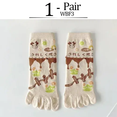 Image de Chaussettes 5 Doigts Kawaii pour Femmes