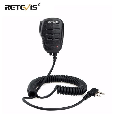 Immagine di Microfono con Altoparlante PTT per Walkie Talkie - Compatibile Kenwood, Baofeng, Retevis