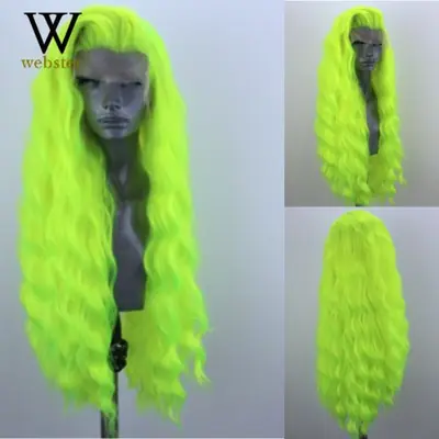Image de Perruque Blonde Ondulée Lace Front Synthétique
