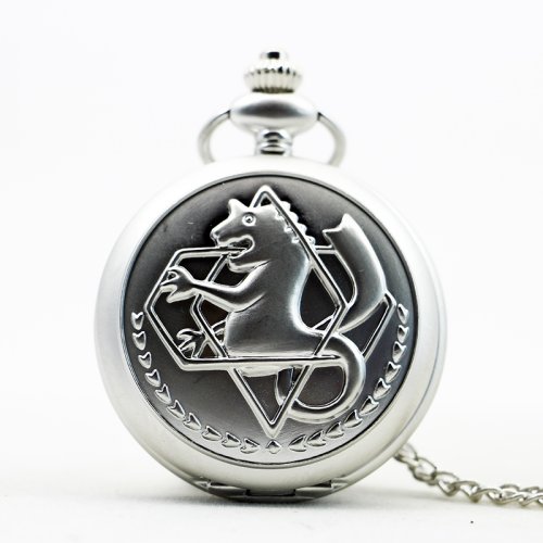 Zegarek Kieszonkowy Fullmetal Alchemist – Antykwarski Srebrny Naszyjnik z Wisiorkiem