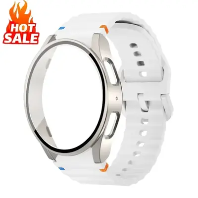 Image de Coque + Bracelet Silicone pour Galaxy Watch 7/6/5/4 - Protection Ultra-Résistante