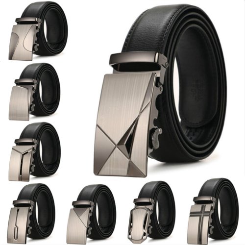 Afbeelding van Elegante Herenriem van PU Leer met Automatische Gesp – Luxe Business Casual Tailleband voor Moderne Mannen