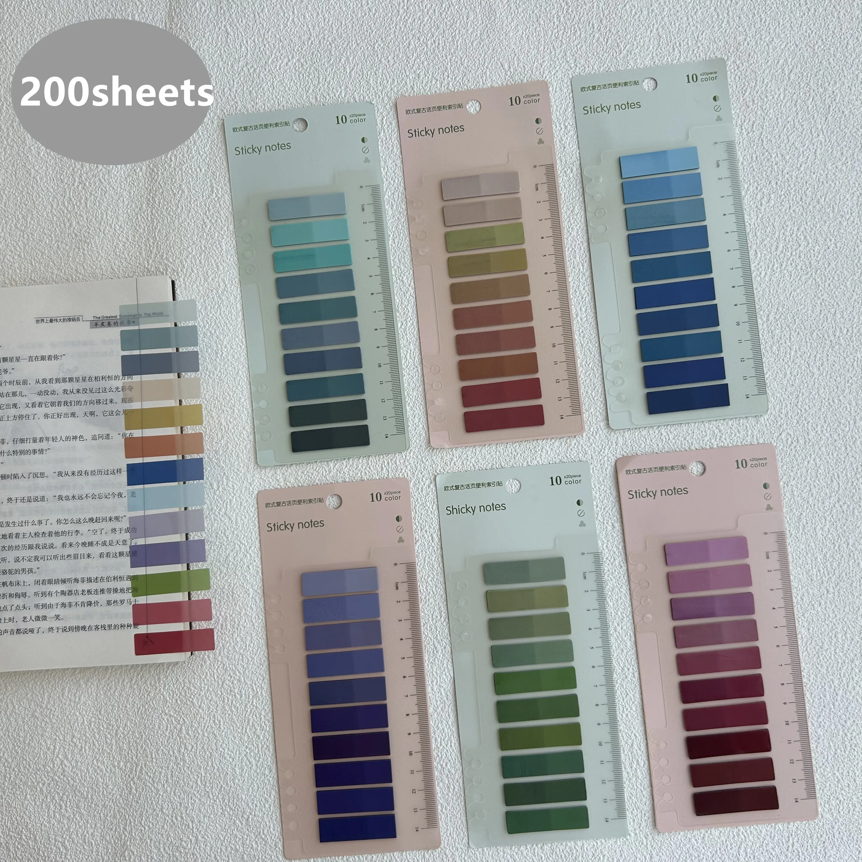 Afbeelding van Transparante Sticky Notes - 200 Vellen voor Boeken & Notities