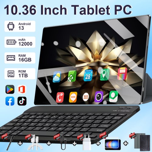 Immagine di Tablet 5G Android 13, 10.36" 16GB RAM + 1TB ROM - Nuovo 2025