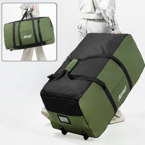 Imagen de Bolsa de Viaje Extra Grande con Ruedas para Picnic y Acampada, Caja de Almacenamiento Multifuncional con Gran Capacidad para Cosméticos, Ropa y Suministros al Aire Libre