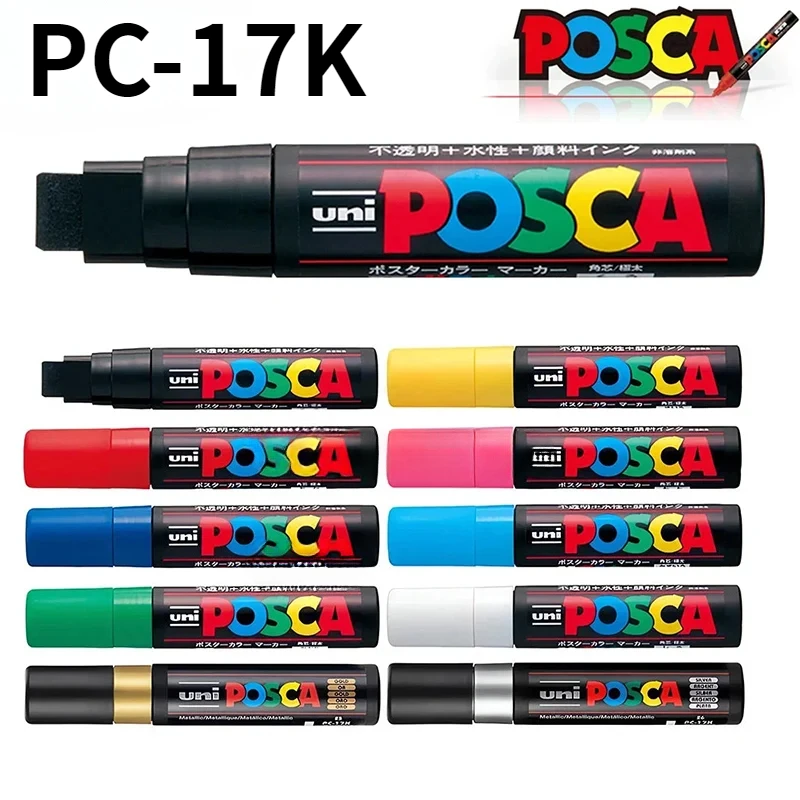 Afbeelding van Uni Posca PC-17K Marker - Brede Tip van 15mm voor Graffiti, Kunst en Creatieve Projecten