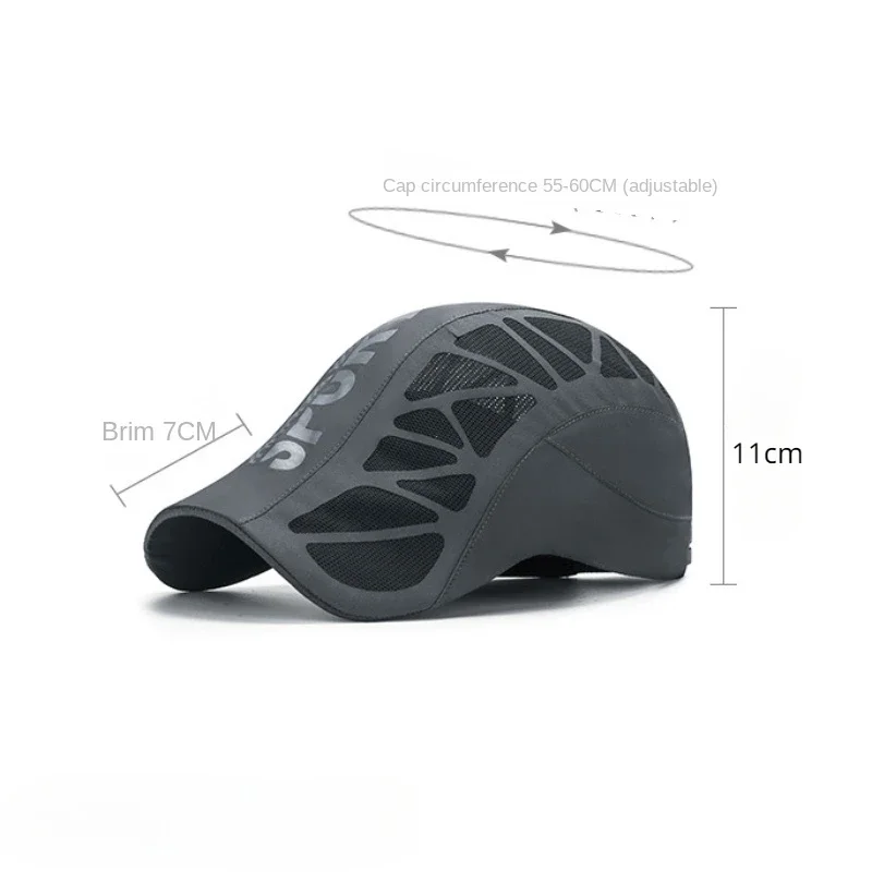Imagen de Gorra de Sol para Hombre con Letras de Moda – Gorra de Golf Transpirable, Cabbie, Verano, Malla de Red, Ideal para Conducir y Actividades al Aire Libre