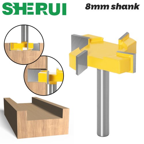 Imagen de Fresa Industrial de Ranurado T-Shape 4 Bordes - Vástago 6/8/12mm