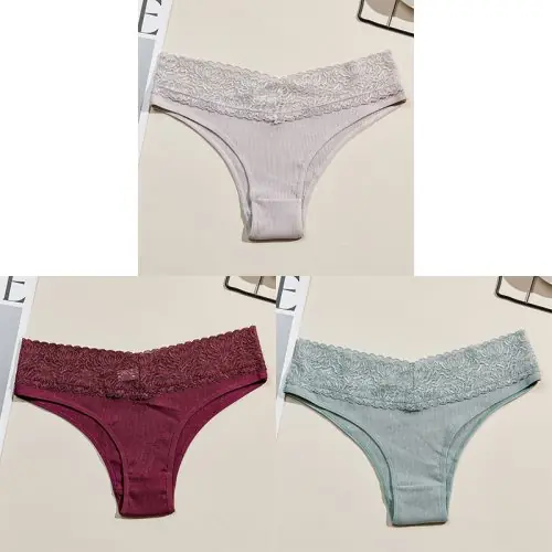 Image de 3 Culottes Dentelle Femme - Douceur & Élégance