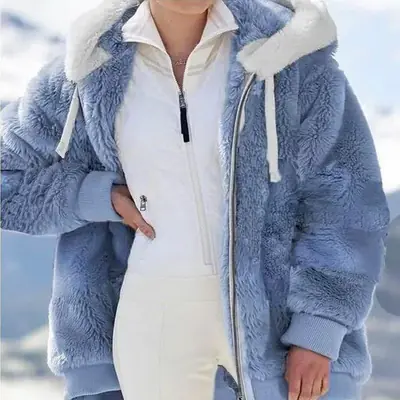 Image de Manteau Hiver Femme à Capuche - Style Élégant & Chaud
