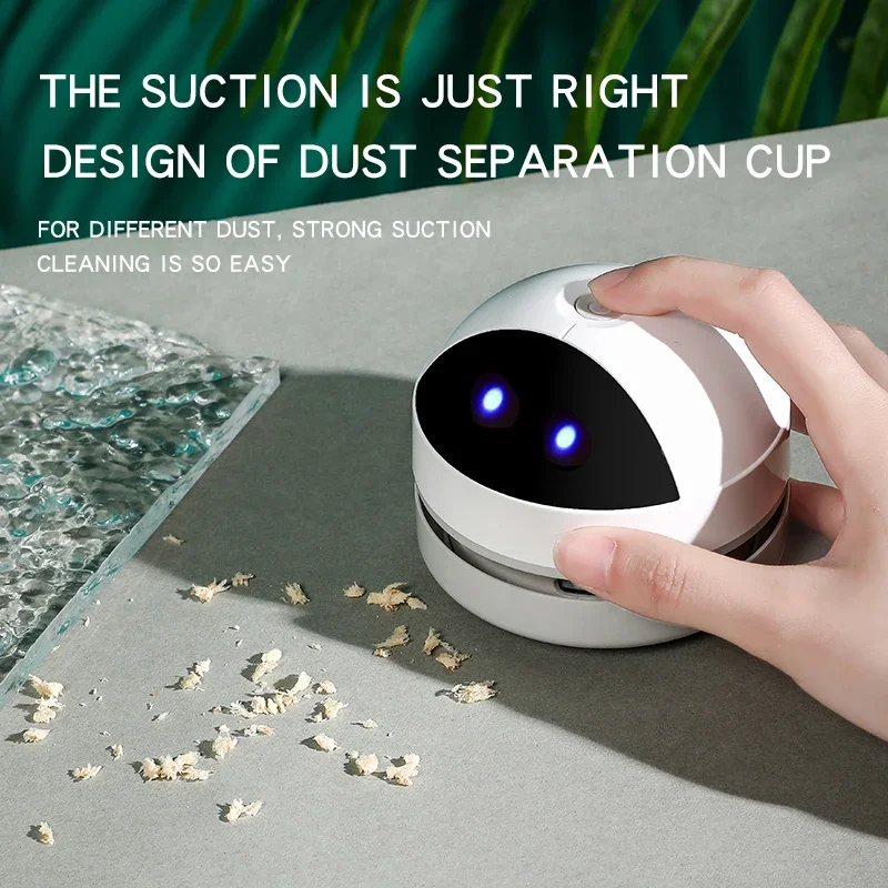 Image of Compact Wireless Handheld Vacuum Cleaner for Home, Office, Car & Keyboard Cleaning – Portable, Rechargeable Dust Remover with Crevice Nozzle