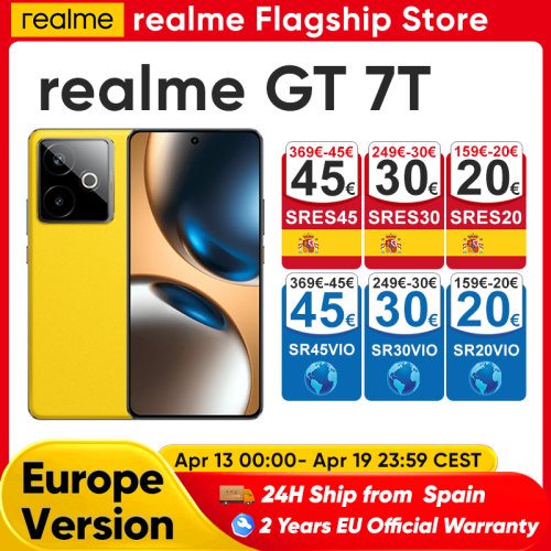 Imagen de realme GT 7T Smartphone 5G 2025 New MediaTek 8400-MAX 7000mAh Titan Battery 120W Ultra Charge 6.8'' 120Hz Display Global Version