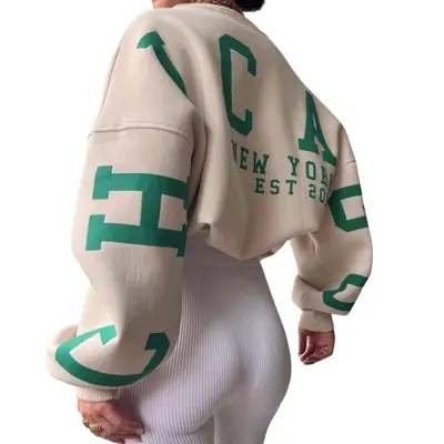 Image de Sweat à Capuche Imprimé Lettre PVD - Style Y2K Grunge