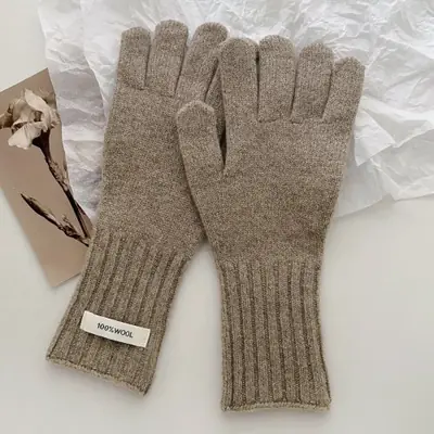 Image de Gants Femme Hiver en Laine - Écran Tactile & Chaud
