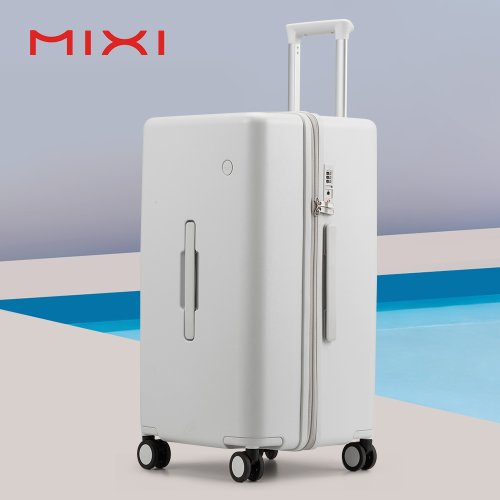 Imagen de Mixi maleta de gran capacidad 24 26nch comprobado en ruedas rodantes equipaje de PC cubierta de carrito con cerradura TSA maletas de viaje maletero M9301