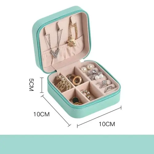 Image de Organiseur de Bijoux Portable en Cuir
