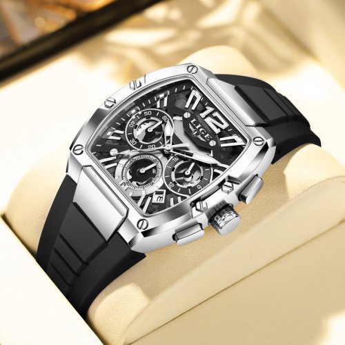 Imagen de Reloj deportivo LIGE para hombre Tonnea, diseño hueco, relojes de pulsera de cuarzo para hombre, cro...