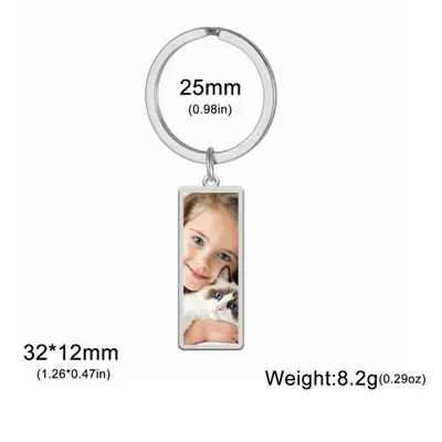 Image de Porte-clés Photo Coeur Personnalisé