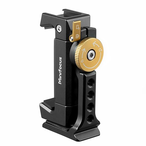 Afbeelding van Metalen telefoonhouderklem met Cold Shoe Arca 360 ° Draaibare statiefbevestigingsclip voor TikTok Vlog smartphone videofotografie