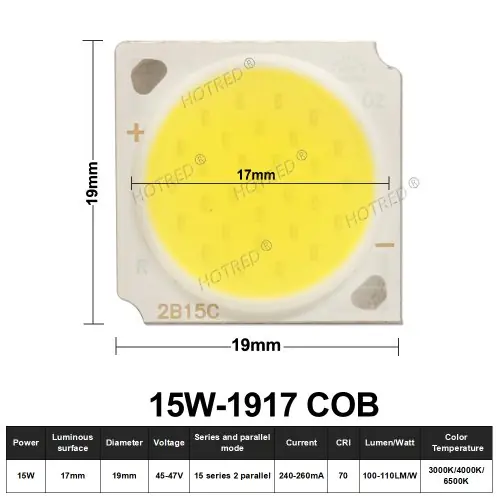 15W 19-17mm COB