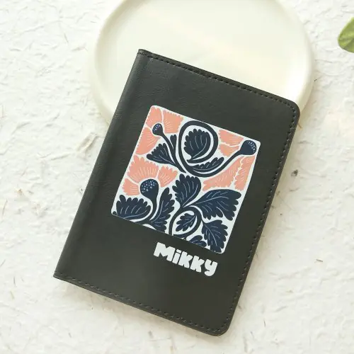Image de Couverture de passeport florale personnalisée