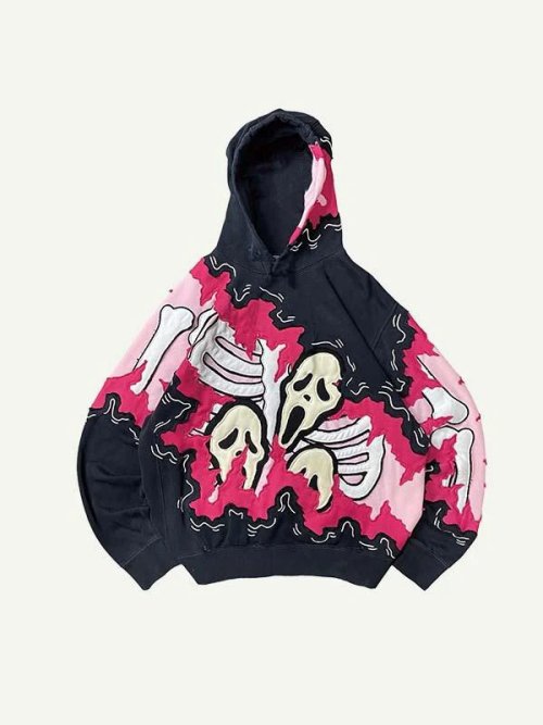 Imagen de Sudadera con Capucha 3D de Calavera de Araña para Hombres y Mujeres - Estilo Urbano y Cálido 2024