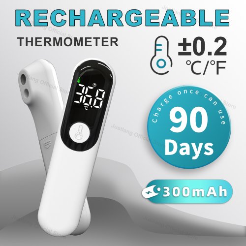Afbeelding van Natuurlijke en Accuraat Digitale Infrarood Voorhoofdthermometer met LED-display - Oplaadbare Medische Thermometer voor Baby's, Kinderen en Volwassenen