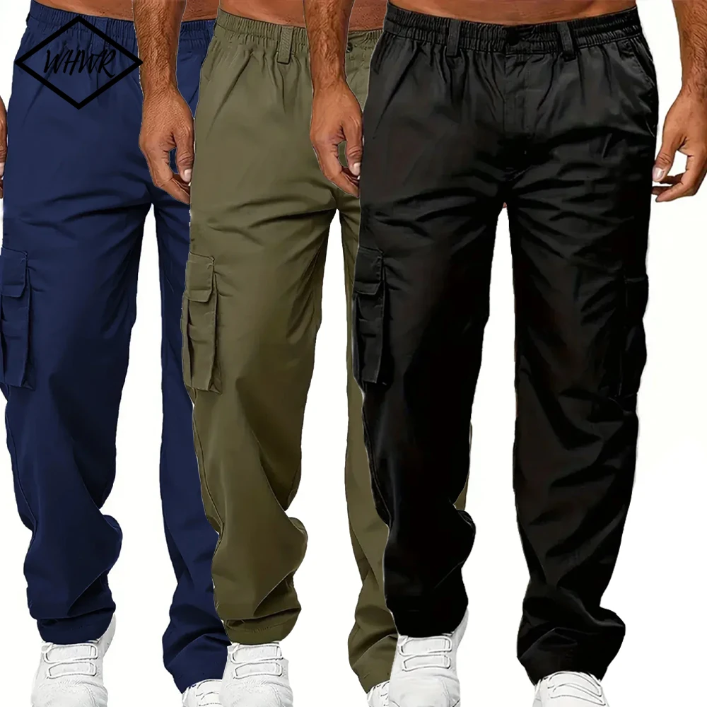 Bild von Herren Cargo Hosen mit Mehrfachtaschen – Bequeme, Stretch-Optimale Freizeithose für Outdoor, Sport und Alltag im Frühling und Herbst