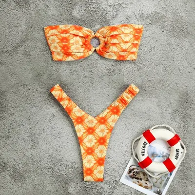 Image de Bikini Push-Up Sexy 2024 - Maillot de Bain Brésilien Imprimé