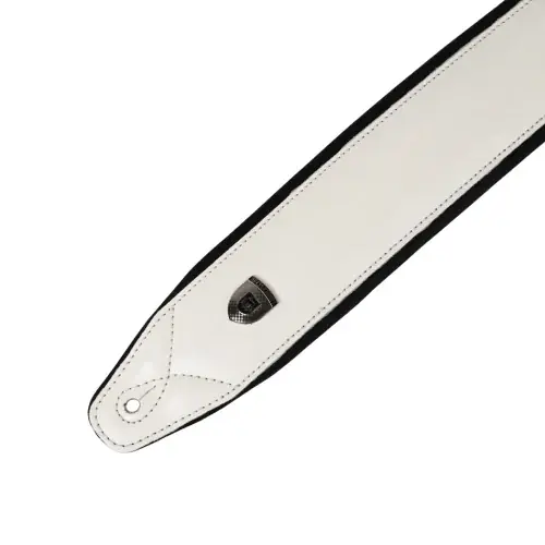 Image de Sangle de Guitare en Cuir Véritable - Marron & Noir