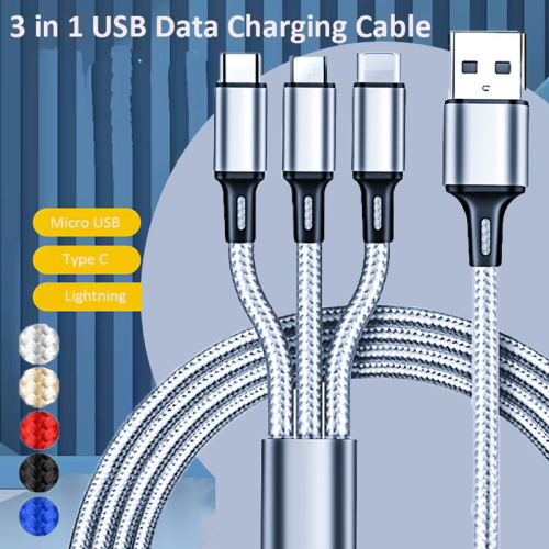 Afbeelding van 3-in-1 USB-kabel voor snelle oplading