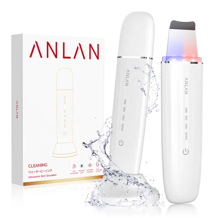 Image de Nettoyeur de peau à ultrasons avec LED rouge et bleue