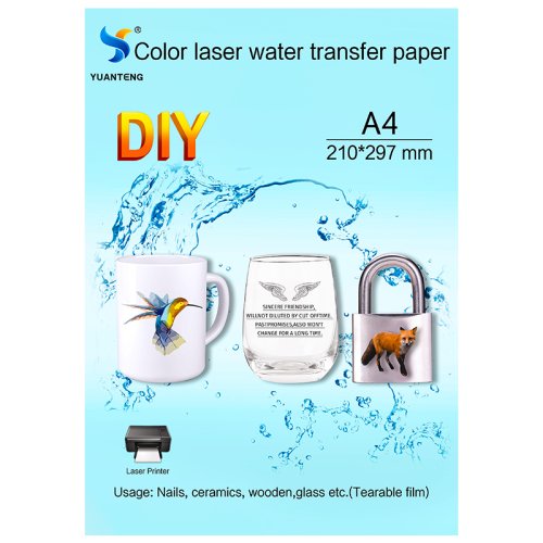 Bild von Laser-Wassertransferfolie – Klar & Filmfrei für DIY-Druckprojekte