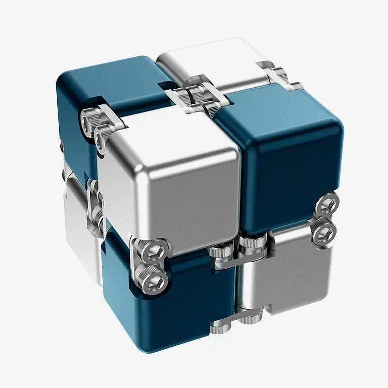 Imagen de Cubo Infinito de Metal: Juguete Anti-Estrés para Adultos