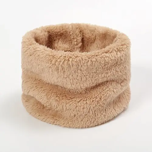 Image de Écharpe Hiver Chaud & Épais - Foulard Tricoté Unisexe avec Fourrure