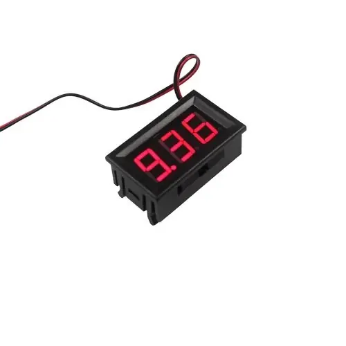 Image de Voltmètre Numérique LED Bleu/Rouge pour Moto, Voiture, Électromobile