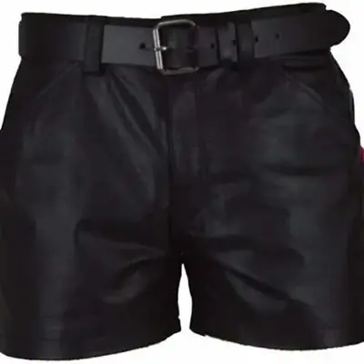 Image de Shorts en Cuir PU Homme - Style Punk Streetwear