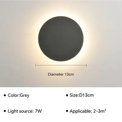 Image de Lampe Murale LED Rond avec Interrupteur Tactile