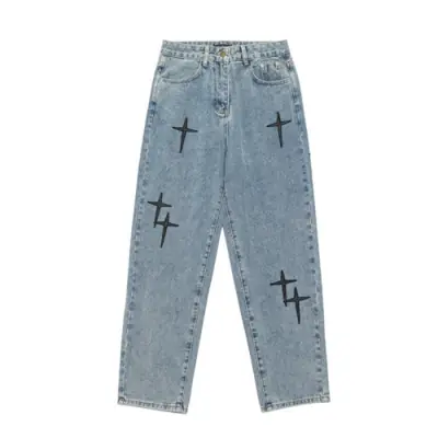 Image de Jeans Baggy Imprimé Homme - Style Streetwear Coréen