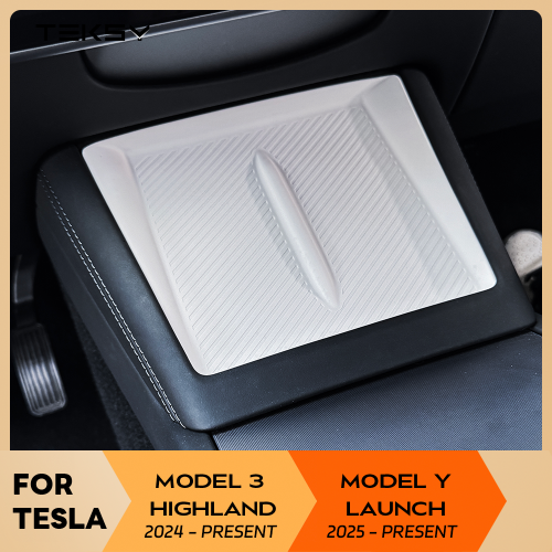 Zdjęcie Dla TESLA New Model Y Launch Juniper 2025 Model 3 2024 Highland Bezprzewodowe ładowanie Silikonowa podkładka ochronna na deskę sterowania centralnego